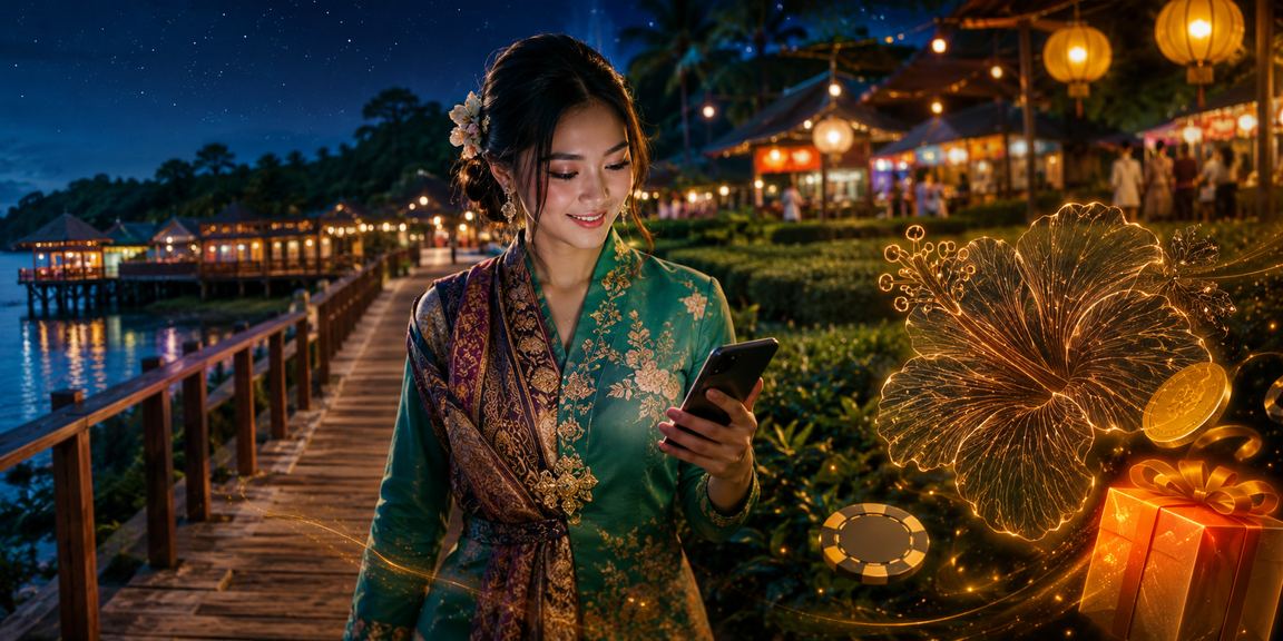 Pengalaman kasino mudah alih dengan tema Hari Raya di Sabah